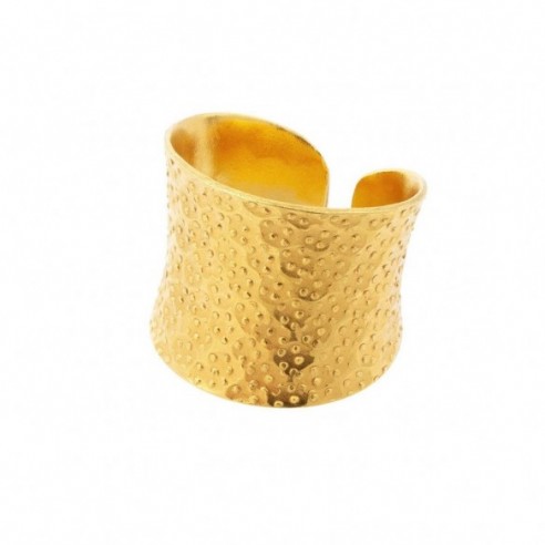 Nudo Gold Dotted Ring (Adjustable) by Amadeus