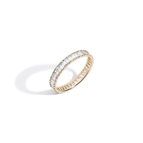 Bold Diamond Baguette Ring - Gold, White