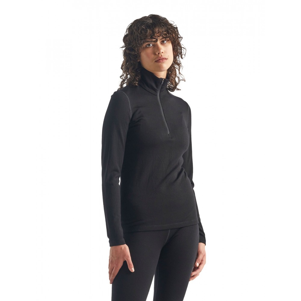 Women's Merino 260 Tech Long Sleeve Half Zip - Black