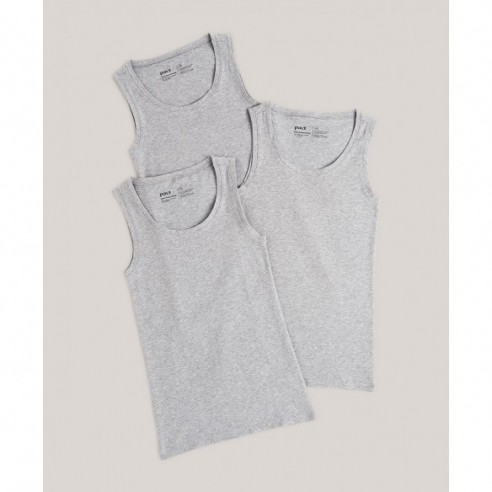Heather Grey Stretch-Fit Tank 3-Pack