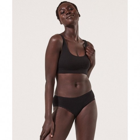 Pact // Women's Black Smooth Cup Bralette