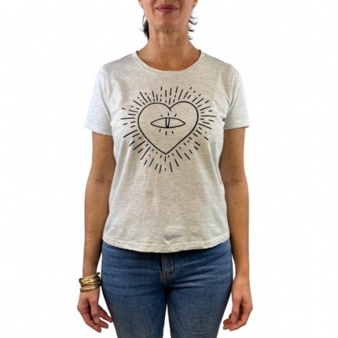 T-Shirt – Heather Gray in Heart Eye
