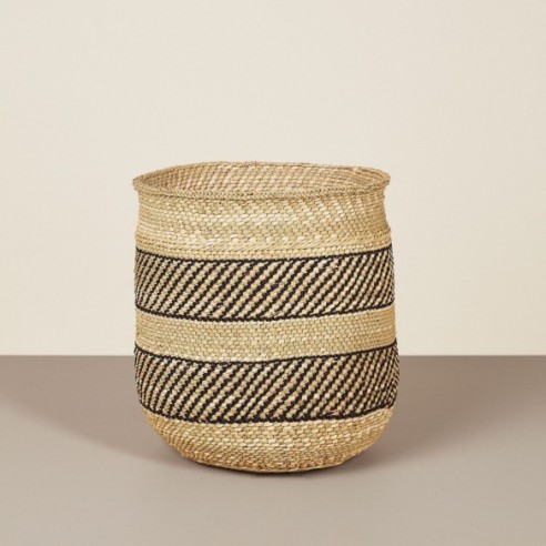 Iringa Baskets - Black Stripe by Mbare