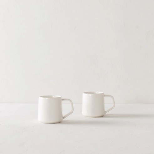 Minimal Porcelain Mug Set by Convivial