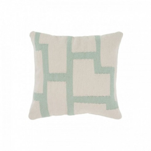 Mint Tetris Wool Throw Pillow Cover - 27" x 16" by Kiliim