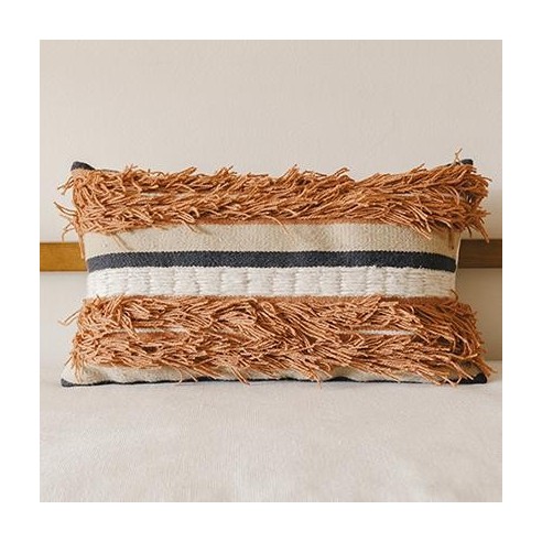 Tactile Mix Wool Lumbar Pillow Cover by Kiliim