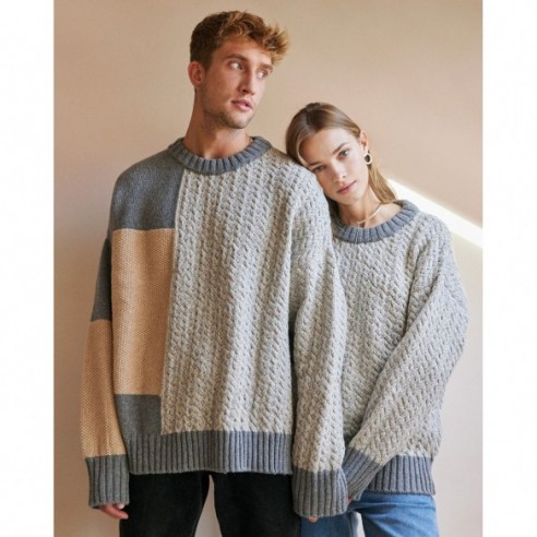 Patch Unisex Merino Wool Sweater by The Knotty Ones