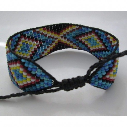 Huichol Beaded Bracelet by Pachamama Native Art