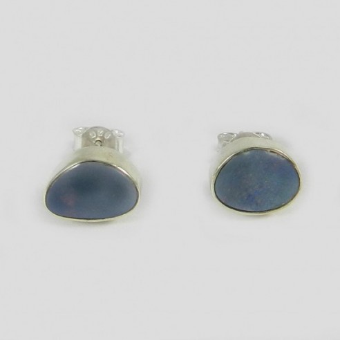 Margo Opal Doublet Uneven Earrings by Ishu gems