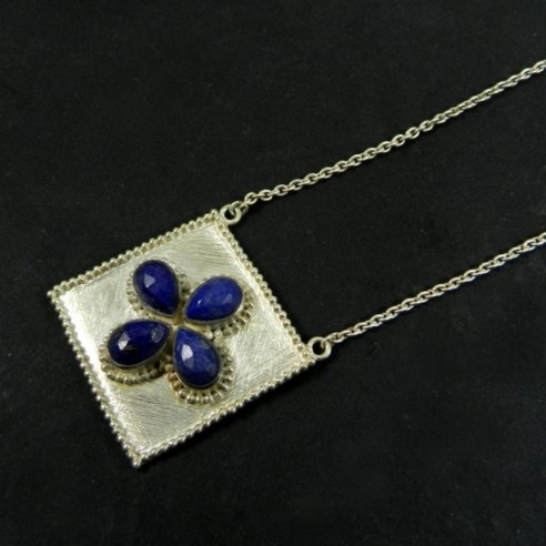Lapis Lazuli 20 inch Long Chain Necklace by Ishu gems