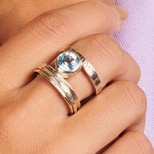 Blue Topaz Ring by Adorable Craft