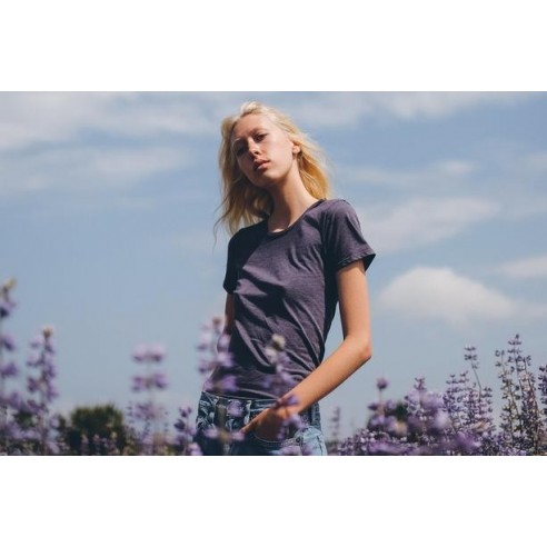 Womens Basic T-Shirt - Heather Eclipse