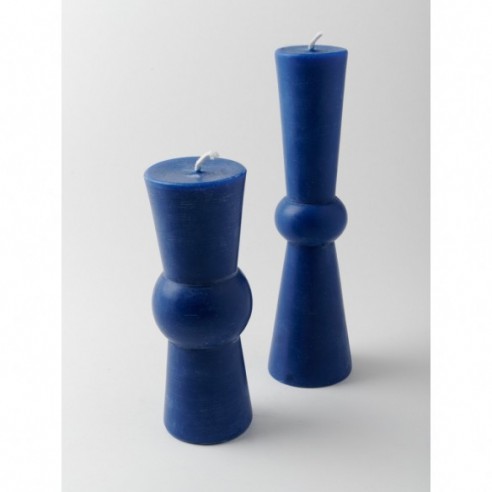Greentree Cobalt Pillar Beeswax Candles
